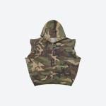 Camo Zip-Up Hooded Vest